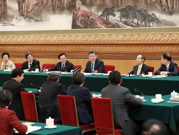 2019年3月8日，習近平參加十三屆全國人大二次會議河南代表團的審議。